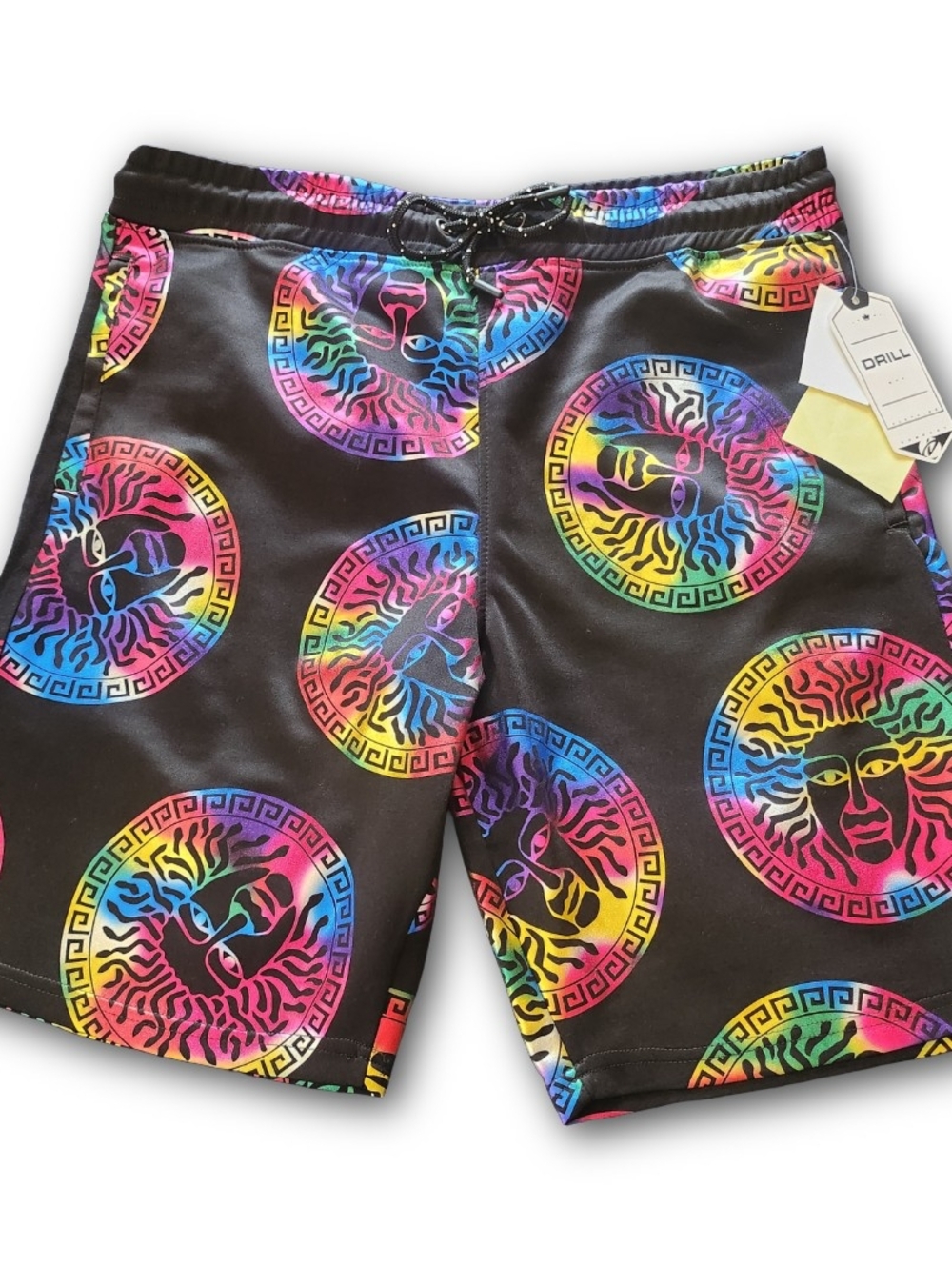 NWT Rainbow Medusa Shorts By Drill Clothing Co - Size Large